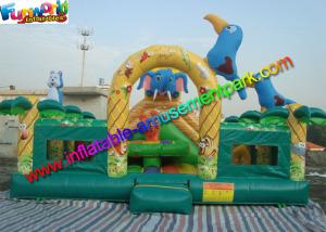 Quality Elephant Commercial Bouncy Castles , Bouncy Castles House With Fully Printing for sale