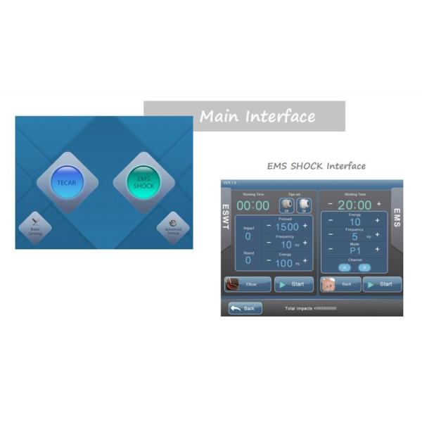 450KHz 3 In 1 EMS Shock Wave Tecar Therapy Machine