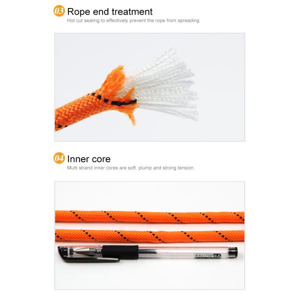 Tent Reflective Braided Rope Leash Dog Lead Colorful Round Draw Cords Hoodie String Rope 10mm