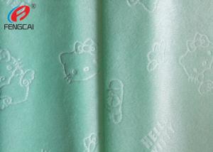 Quality 100 polyester emobssed kintting minky plush fabric printed blanket fabric for baby for sale