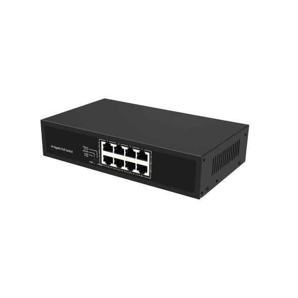 RTL8370N 8 Port Industrial PoE Switch Multipurpose Anti Interference