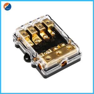 Quality 4 Way 12V Auto Fuse 3x4GA IN 4x8GA OUT Plastic Distribution Box ANS AFS Mini ANL Fuse Holder for sale