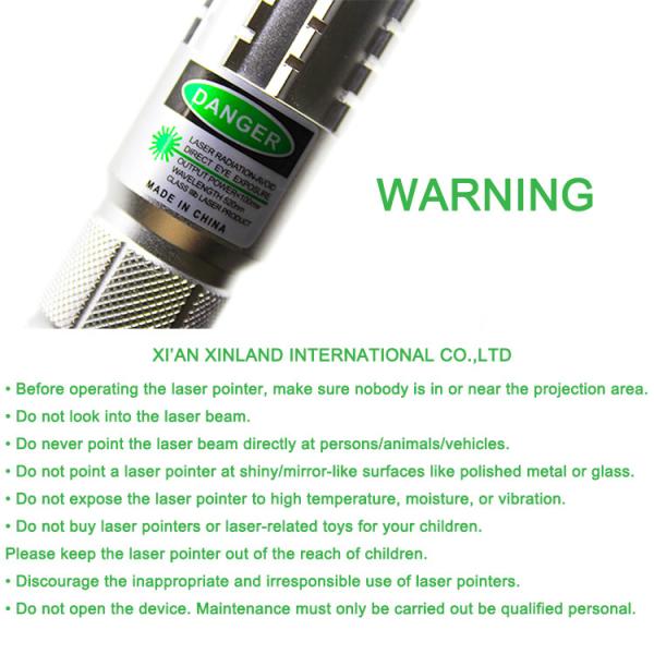 50mw 532nm 18650 Battery Green Laser Pointer Pen Dot Cutting