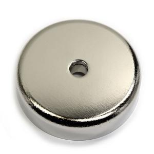 Quality Kellin Neodymium Pot Magnet Magnetics 249 LB Super Power Neodymium Cup Magnet 0.59 Thick x 2.36 Diameter for sale