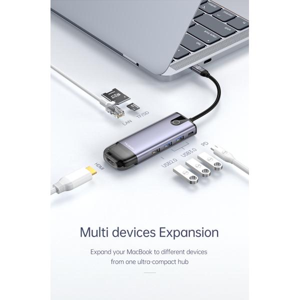 Aluminum Alloy Type C To Multi USB 20V 5A PD HDMI Adapter Dock