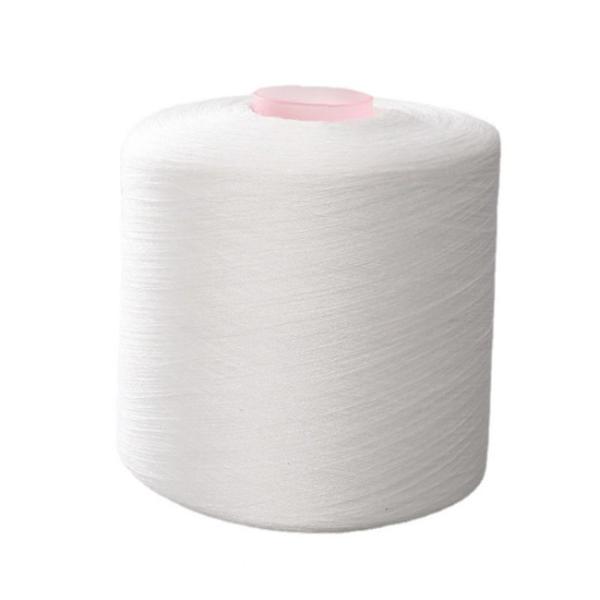 Raw White 60/2 Polyester Spun Yarn With Dyeing Cone 1.25kgs/cone
