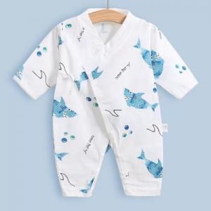 Absorbent Muslin Baby Pajamas Separate Leg Romper Reusable Machine Washable