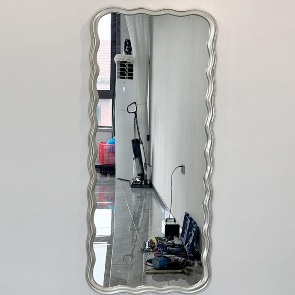 Decorative Bedroom Frameless Floor Length Mirror Wavy cheval