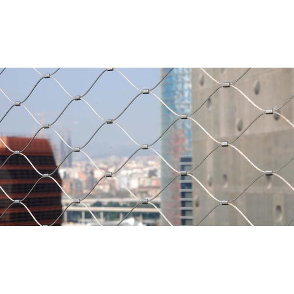 Rhombus Woven Stainless Steel Rope Net Unique Indestructible SGS Certificated