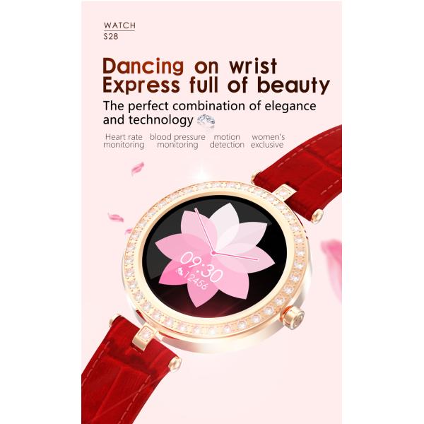 S28 1.09 Inch Round Screen Smartwatch Ladies Realtek 8762C