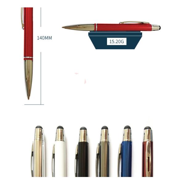 Logo Customization Options Metal Smartphone Screen Touch Stylus Ball Pen for Promotion