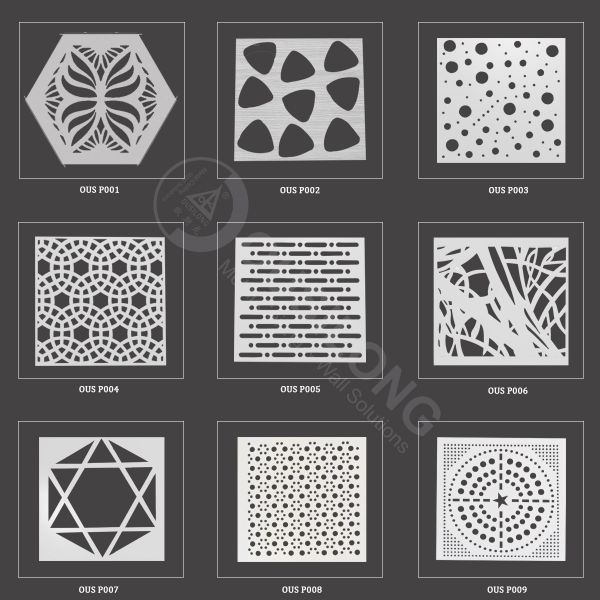 Indoor Perforated Metal Ceiling 2 to 5 Kg per Square Meter Weight in Flat Edge Hemmed Edge and Beveled Edge Styles for Commercial Spaces