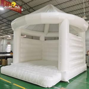 Quality ODM Inflatable Bounce House Round Dome White For Backyard for sale
