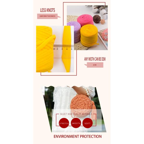 professional fancy free samples tshirt yarn crochet hand knitting yarn