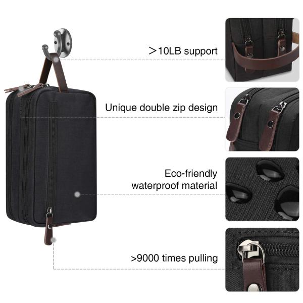 Blank Canvas Cotton Makeup Bag Casual Customized Logo Unique Double Zip