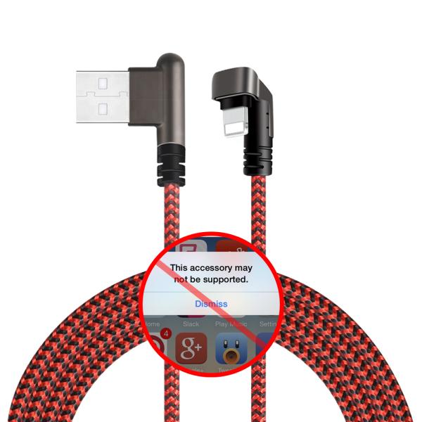Mobile Fast Charging USB Cable For iphone 7 charger Red Color CE FCC ROHS