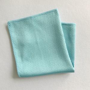 China 80% polyester 20% polyamide diamond window glasses cleaning towels on sale