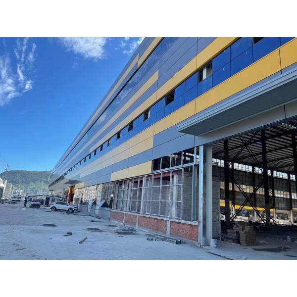 Nice Outlook 50 Year Life Span Rigid Frame Steel Structure Workshop Project