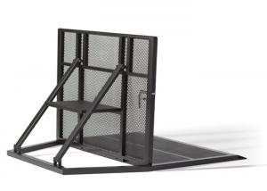 Quality Black Music Stand Crowd Control Barriers 1.1x1.1 Meter Support Tube 25x50mm for sale
