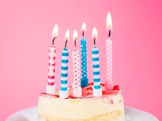 Buy Spiral And White Dots Printable Birthday Candles With Holders For Cake Decorations at wholesale prices