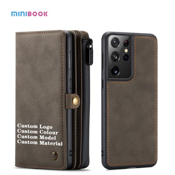 Minibook Design PU Leather Phone Case for Samsung S21 Ultra Slim and Lightweight