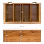 Home Decoration Bamboo Storage Box Wooden Jewellery Box With 4 Compartments