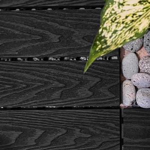 Quality Customized Wood Deck Tiles Impact Resistant Outdoor Interlocking Wood Tiles for sale