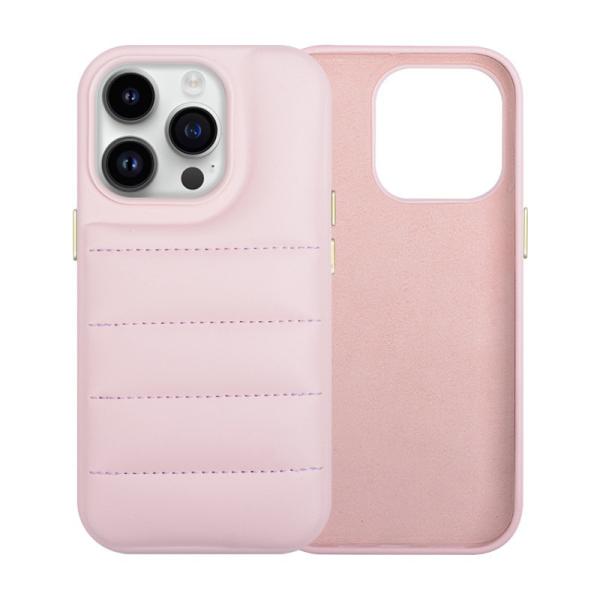 MN-1737 Cute Candy Color Puffer Phone Cover With Holder for iPhone 13 14 15 Pro Max