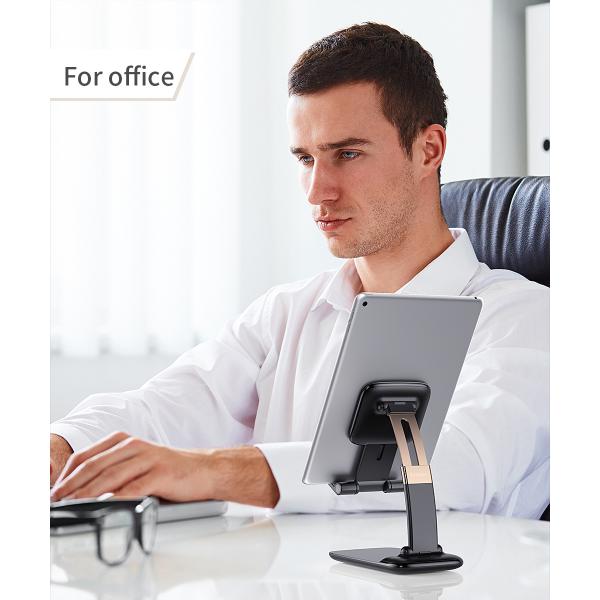 White Black Desktop Mobile Phone Holder Stand Foldable Stable Nonslip