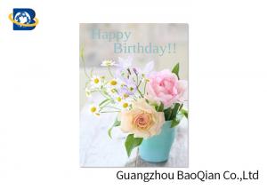 Quality Flower / Beauiful Girl Pattern Animation Business Cards Attracted Eyes Birthday Card for sale