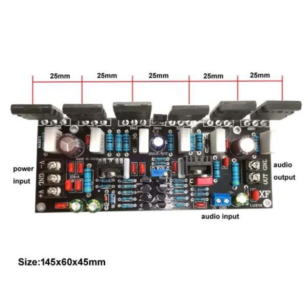 300W Single Channel Toshiba Transistor Audio Amplifier Board for High-Power Sound