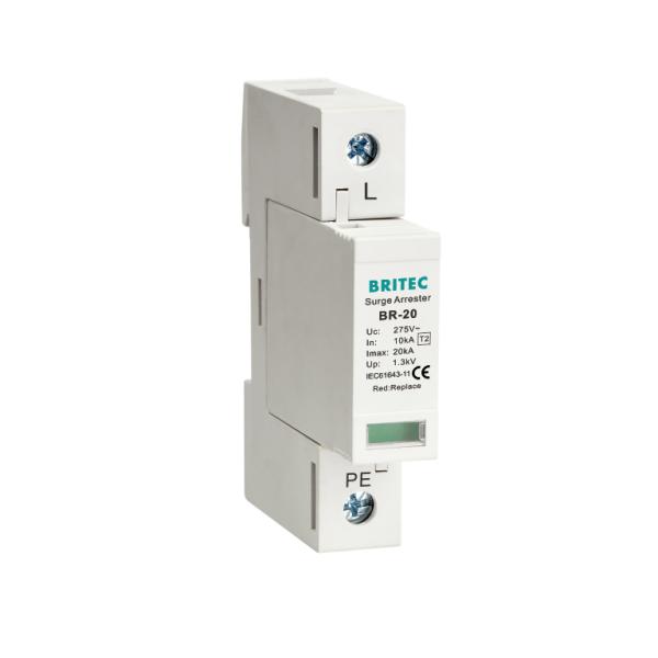 BR-20 1P Type 2 Surge Protection Device Lightning Arrester SPD 275v lightning surge protector