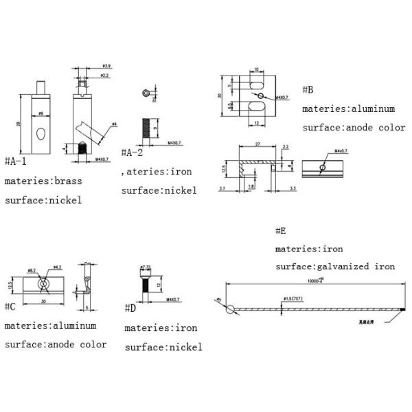 Durable Versatile Wire Suspension Hanging Kit Brass Steel Aluminum Material