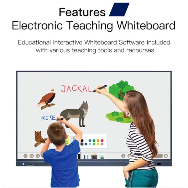75 Inch Infrared Interactive Meeting Room Screens / Digital Touch Screen Whiteboard