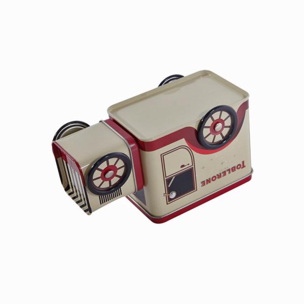 New Design Custom High Quality Metal Can for Candy / Biscuit Packaging Car Shape Tin Can for Kids