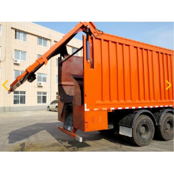 3 4 Axles Van Type Container Crawler Dump Semi Trailers With Automatic Conveyor Belt