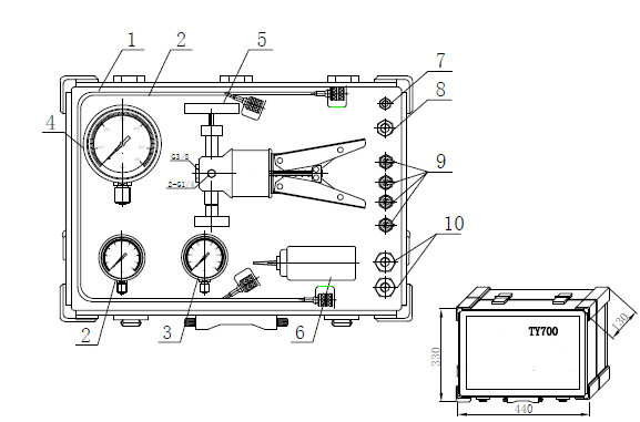 TY700 Pressure Calibration Pump