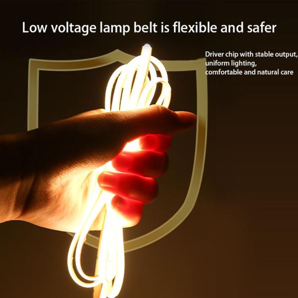 5V Ultra Thin 400leds COB LED Strip Light 3mm Waterproof 3000k 4000k 12V 220v 1cm cuttable