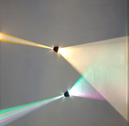 RGB Black Solar Wall Up Down Light ABS IP54 6500K