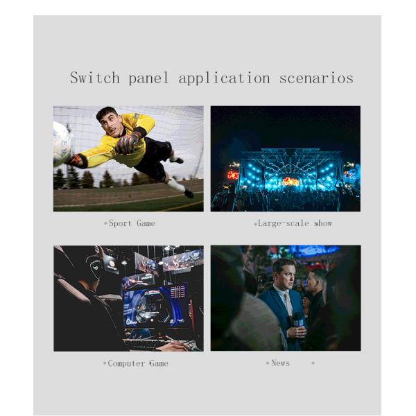 PTZ Input 4M/E TYST Switch Panel Keyboard VMIX Control Panel 4ME Real Time Live Slow Motion Playback Systems