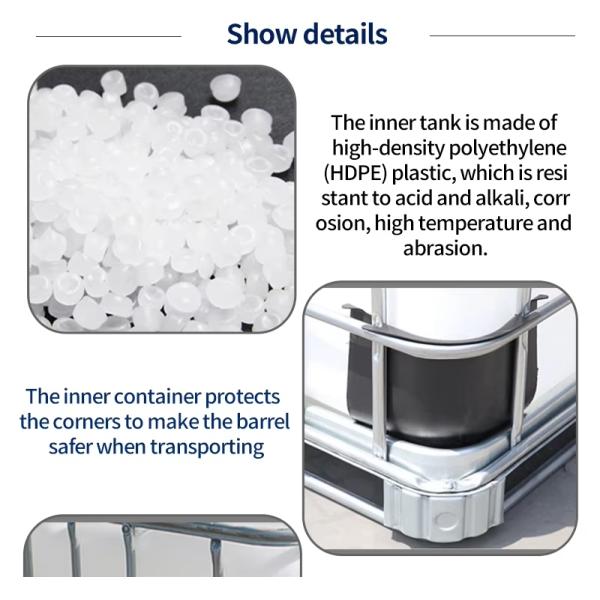 High Speed Electric 265 Gallon IBC Tote Mixer Container Cream Homogenizing