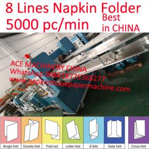 China Taiwan Design High Speed Napkin Production Machine With 4 Channels 5000 Sheet/Min on sale