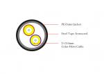 FTTX 8.5mm 2 cores indoor or Outdoor Fiber Optic Cable with 2.0mm subcable