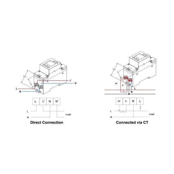 Acrel DDSD1352-CT Single Phase Digital Energy Meter for Solis inverter