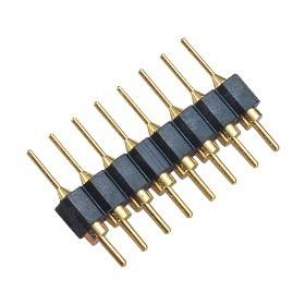 Quality Single Row  2.54 mm Straight Round Pin Header  H=3.0 Black ROHS for sale