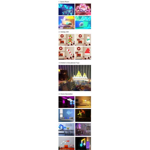 Wall Lamp RGB LED Panel Light With 3M Adhesive Intelligent Magic Board