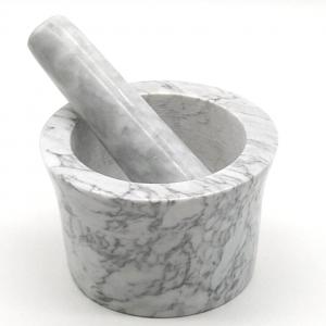 China Marble Mortar And Pestle Set Herb Spice Mixing Grinding Pounding Medicine Jar on sale