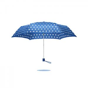 Quality Polka Dot Printing 21inchx8K Pongee 190T Sun Protection Umbrella For women for sale