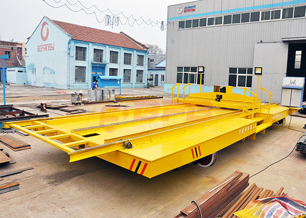 2019 factory custom design busbar powered railway transfer cart in production line