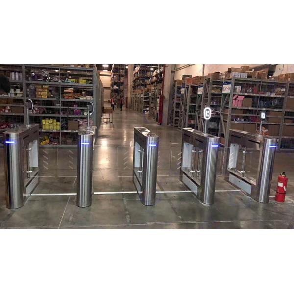 Indoor Workshop Access Control Turnstile With Biometric Auto Recognition Reader